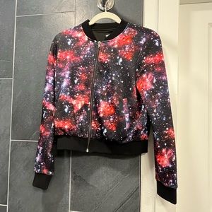 Outer space bomber jacket